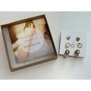 NEW JILL MICHAEL x Stitchfix Perri Three Piece Gold Earring Set